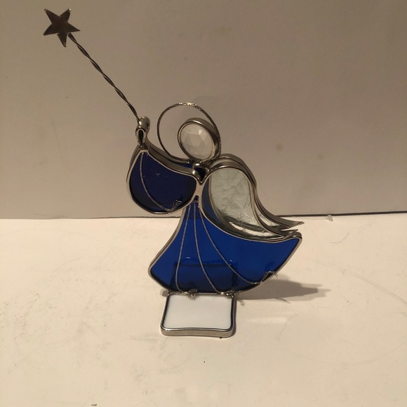 Adorable stained glass angel ready for your mantel. Used but like new - Picture 10 of 10